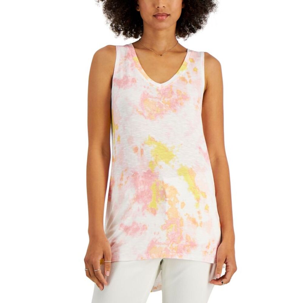 Style & Co Printed Drapey Tank Top